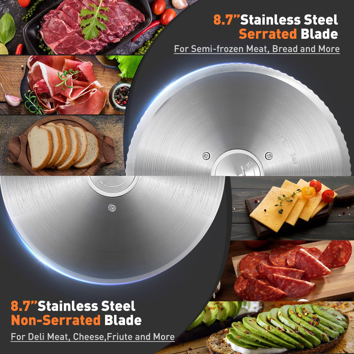CUSIMAX meat slicer easy-clean removable parts for quick maintenance