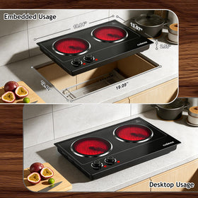 CUSIMAX portable countertop burner compact for small spaces and on-the-go cooking.