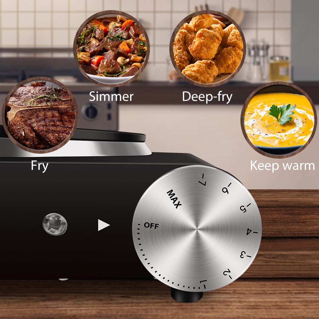 CUSIMAX stainless steel body withstands daily use and is easy to wipe.