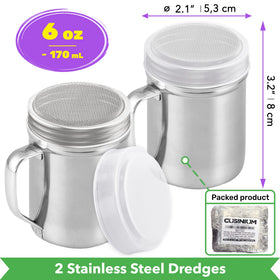CUSINIUM cinnamon shaker with fine mesh for coffee toppings and desserts