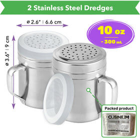 CUSINIUM dredge lid with twist-off cap keeps spices fresh and moisture out