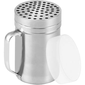 CUSINIUM parmesan shaker with large holes and handle for easy dispensing.