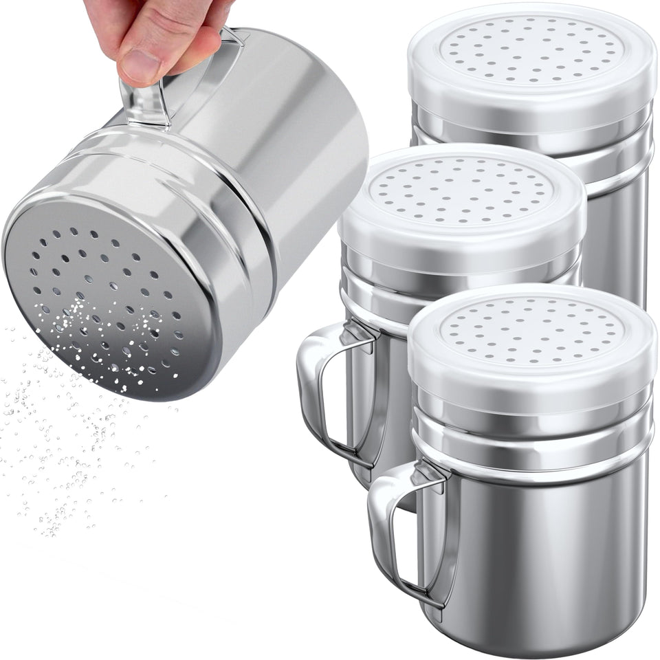 CUSINIUM salt pepper dredge set, assembled, four units for daily seasoning