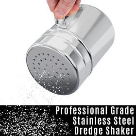 CUSINIUM salt pepper dredge lids twist-off for easy refilling and moisture protection