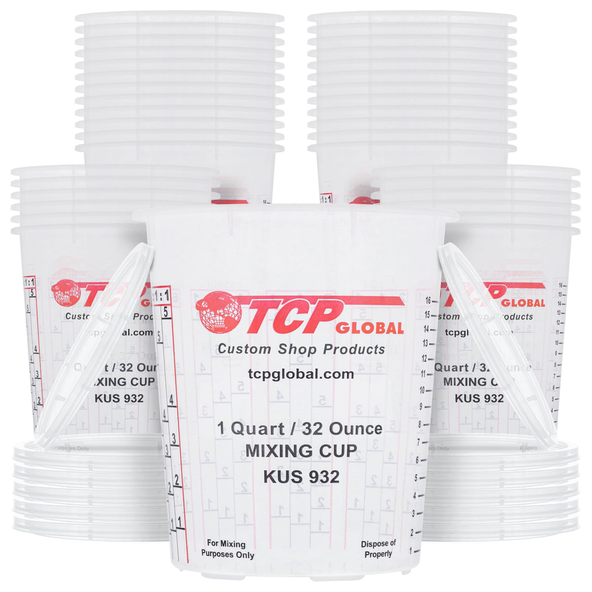 Custom Shop 32 oz paint mixing cups box for organized storage and easy access