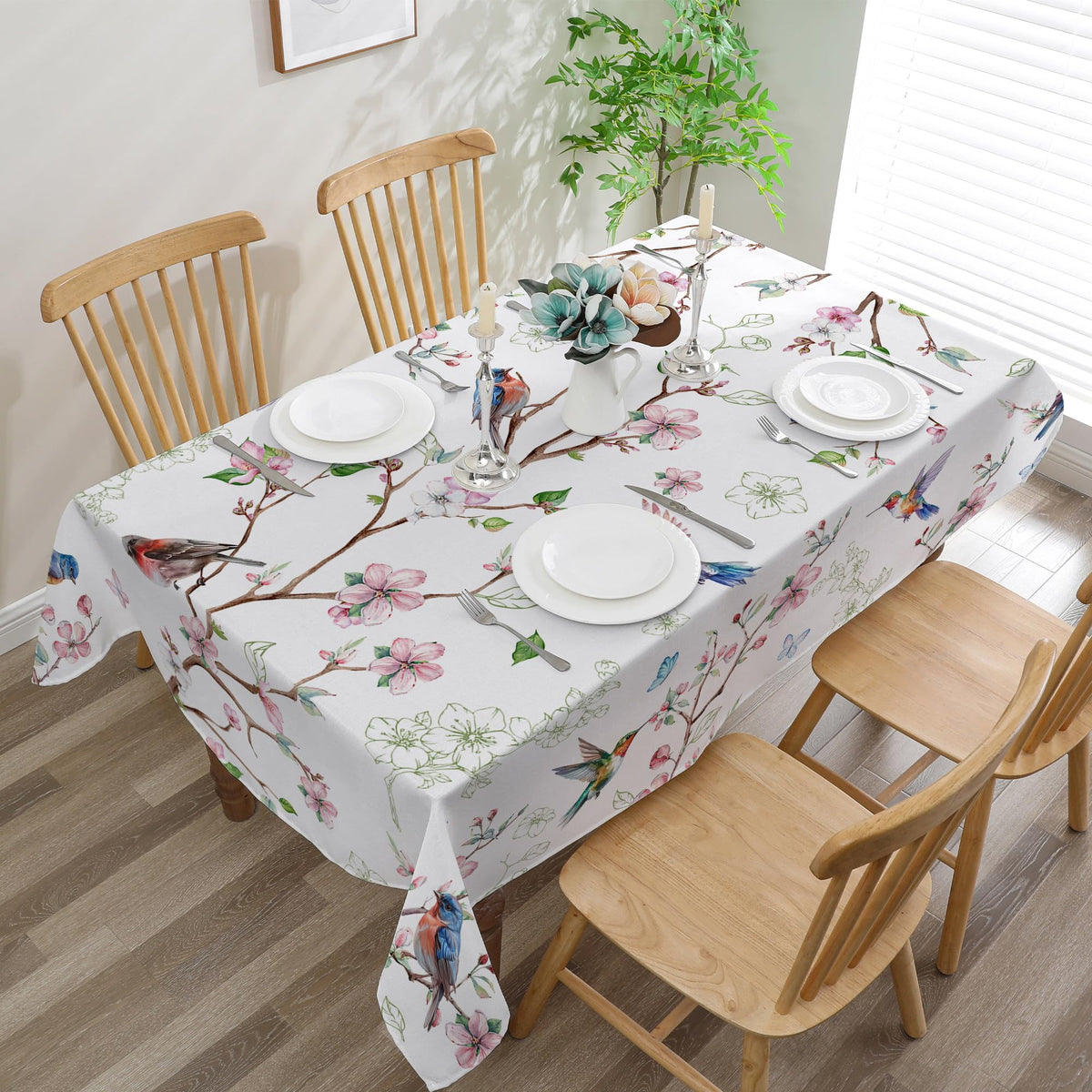 Cusugbaso bird-floral design enhances home dining and party ambiance.