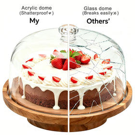Cutesun rotating cake stand 11.8 inches for easy serving
