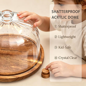 Cutesun 10.8-inch shatterproof acrylic dome protects desserts