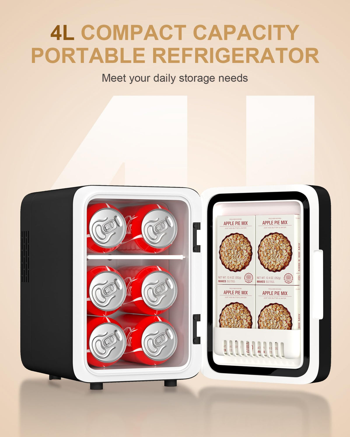 CUTIEWORLD makeup fridge car use with power cord connection