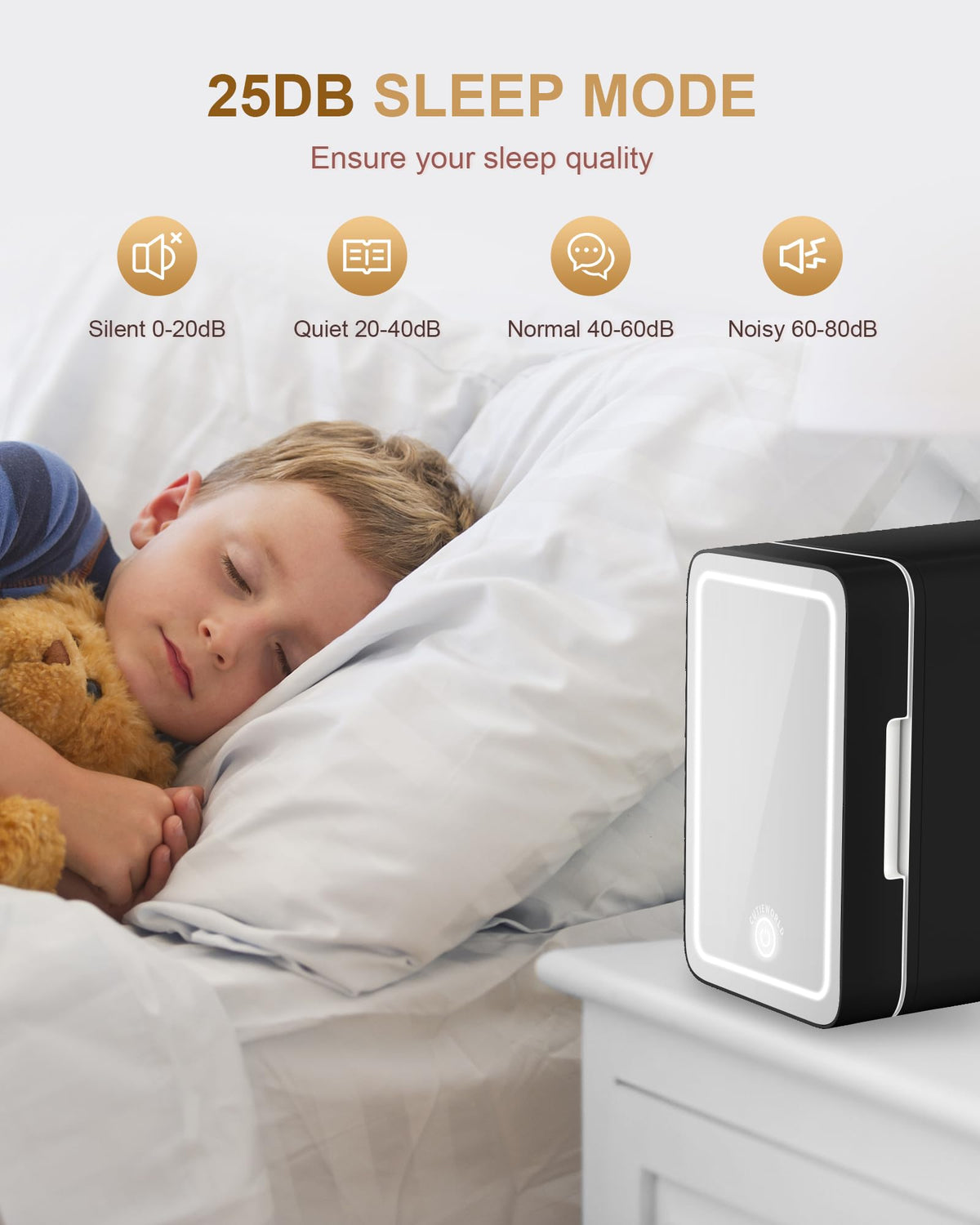 CUTIEWORLD makeup fridge thermoelectric low power consumption
