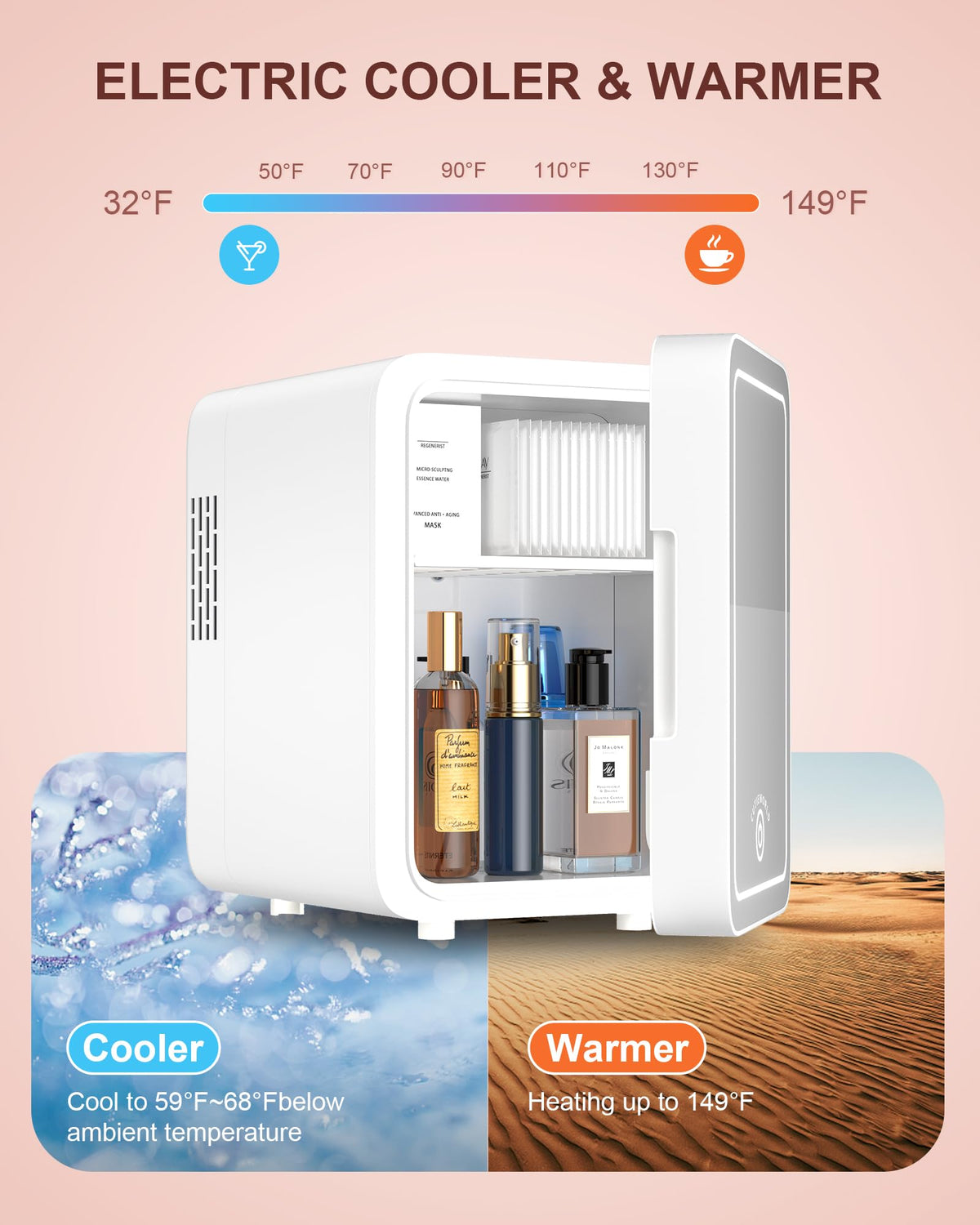 CUTIEWORLD ultra-quiet operation at 25 dB for bedrooms or offices.