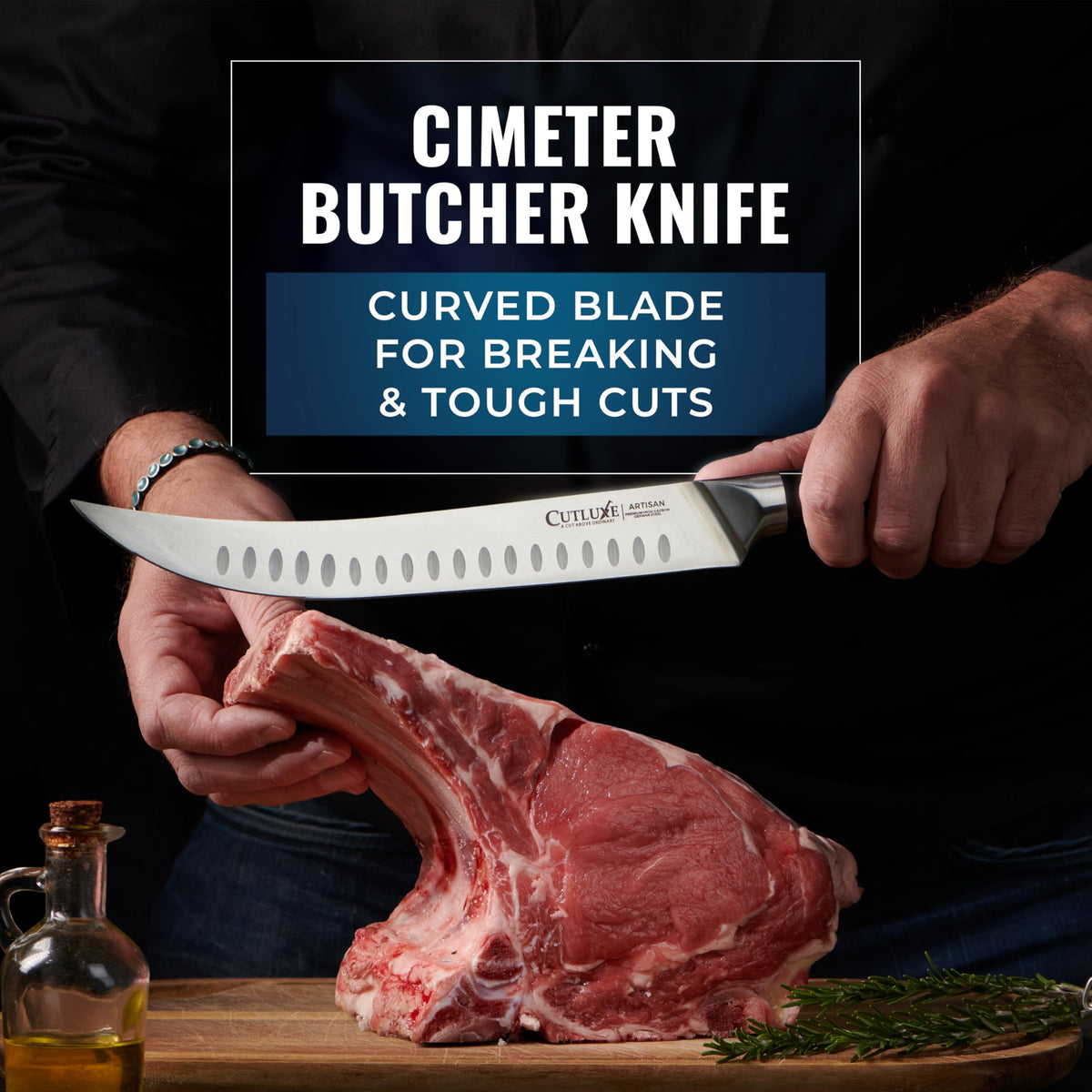 Cutluxe honing rod keeps blades sharp between uses