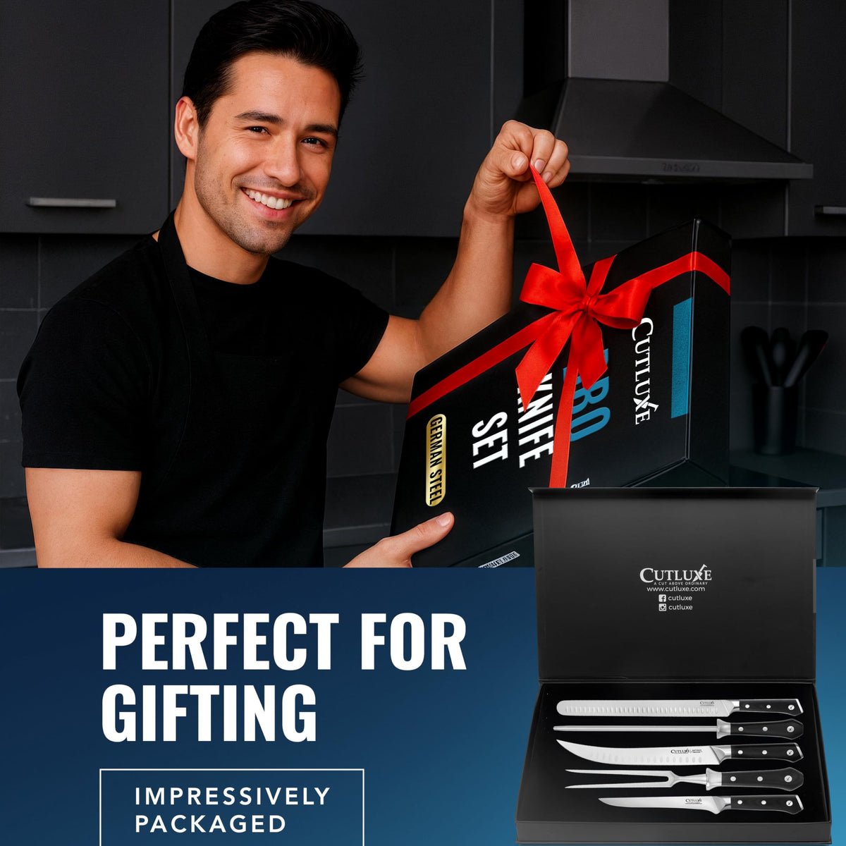 Cutluxe Artisan Series gift pack ideal for BBQ lovers