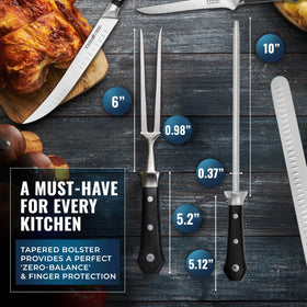 Cutluxe full-tang design delivers balanced, durable kitchen performance