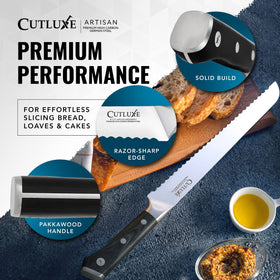 Cutluxe Artisan Series craftsmanship elevates everyday bread slicing experience.
