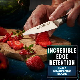 Cutluxe Artisan Series knife collection showcases premium German steel quality.