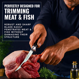 Cutluxe boning knife 6in razor-sharp edge ready for precise cuts