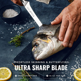 Cutluxe boning knife full tang ergonomic handle for steady control