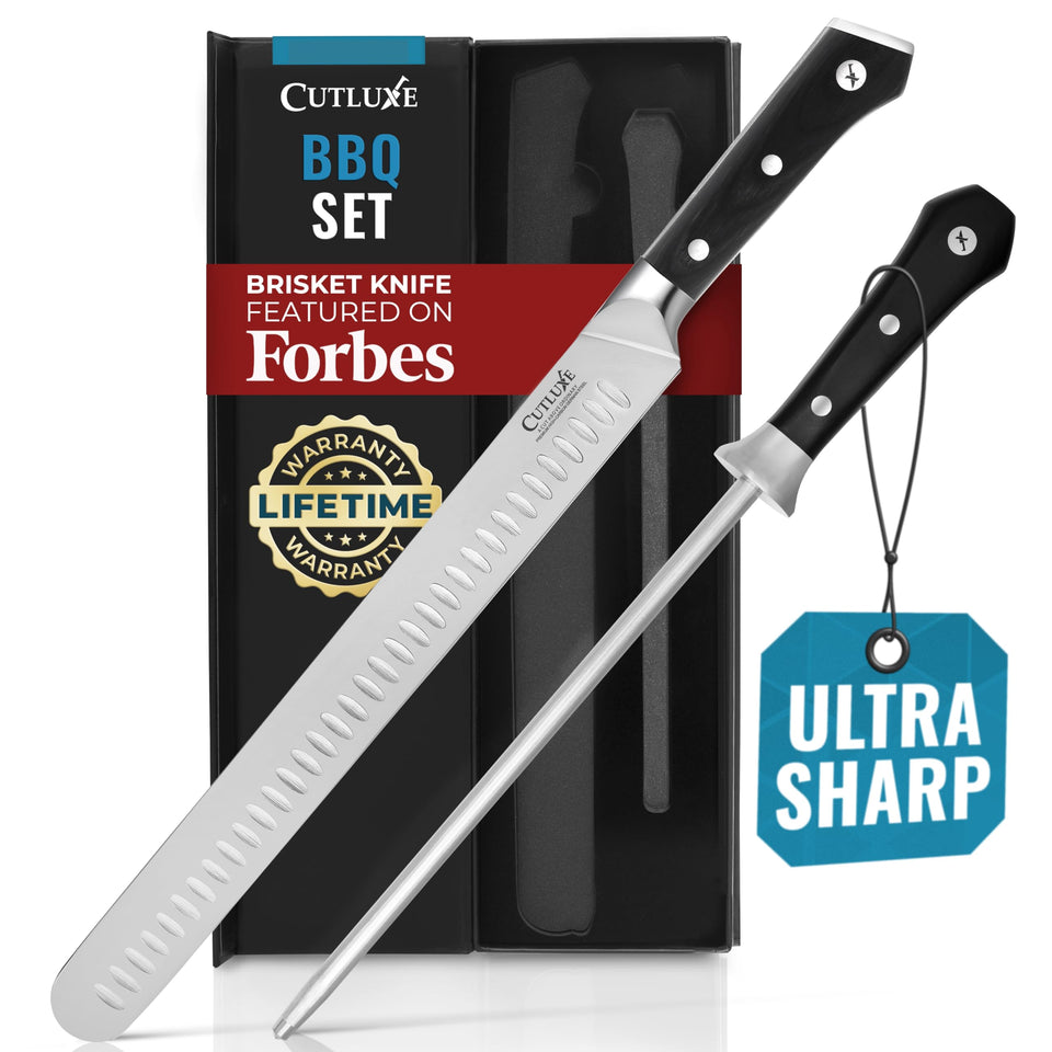Cutluxe brisket knife 12-inch blade for precise, even slices