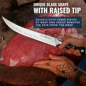 Cutluxe high-carbon German steel blade for durable performance