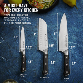 Cutluxe Chef Knife Set gift-ready packaging shown as a thoughtful present.