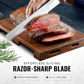 Cutluxe full-tang ergonomic handle for balanced slicing