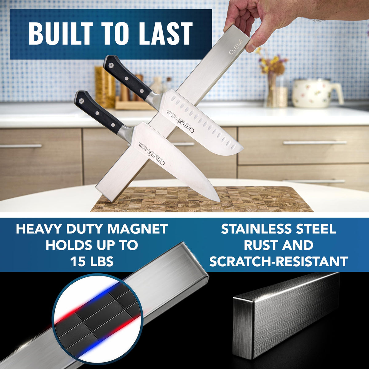 Space-saving design keeps utensils off counters and drawers.
