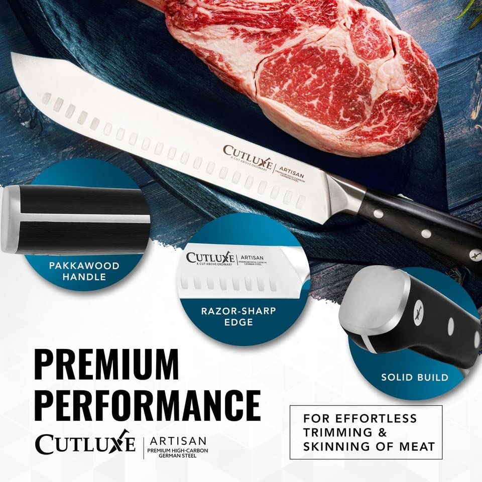 Cutluxe artisan series knife blends performance with timeless kitchen aesthetics.