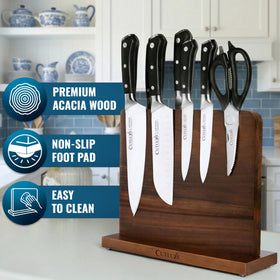 Cutluxe modern design suits contemporary kitchens with elegant wood tones.