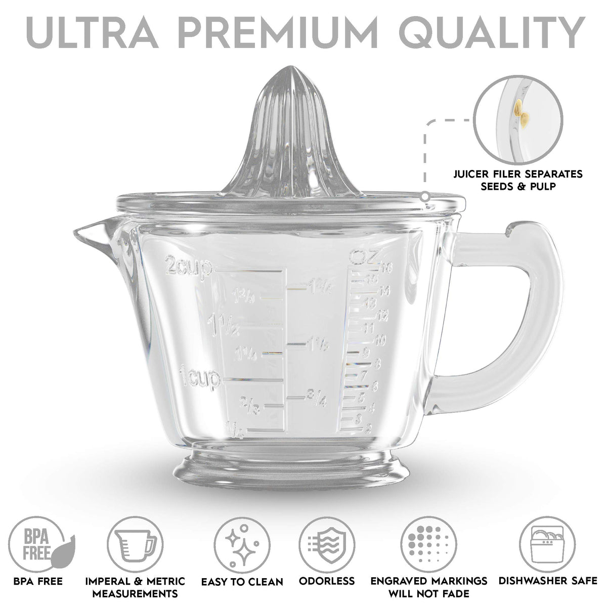 CuttleLab measuring cup showing four unit types for versatile portions.