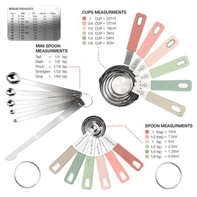 CuttleLab measuring spoons collection with color-coded handles for quick identification