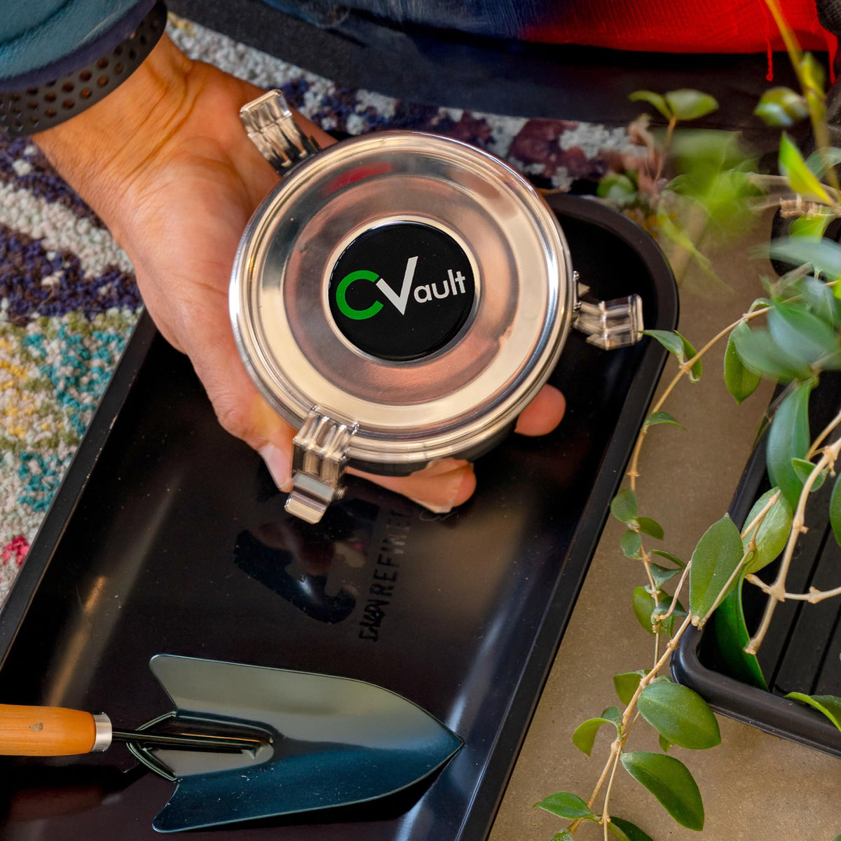 CVAULT portable design fits pockets or bags for travel-friendly storage.