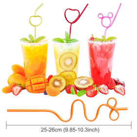 CVNDKN crazy loop straws with varied shapes spark classroom and party drinks