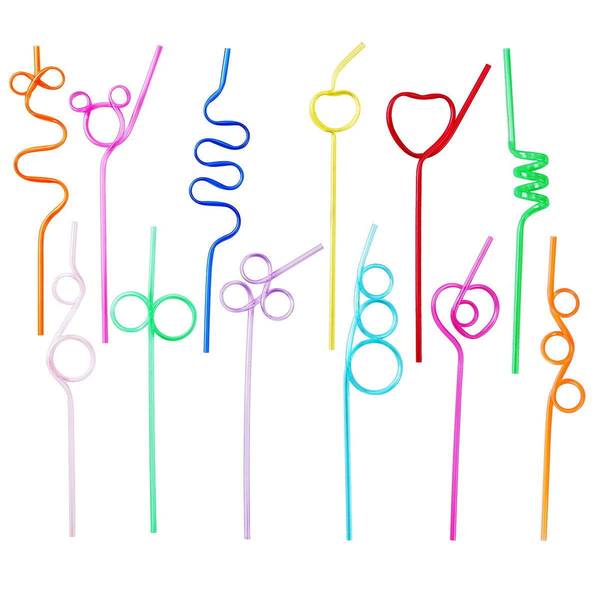 CVNDKN silly loop straws add color and fun to kids' drinks