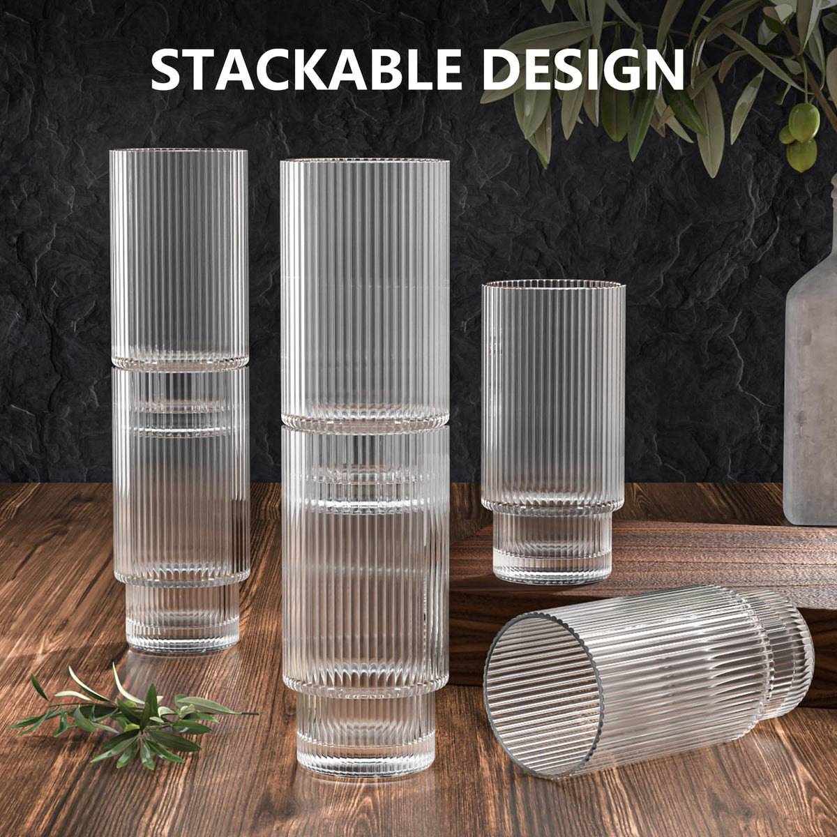 CWHHRN glass cups with lids in use for beverages