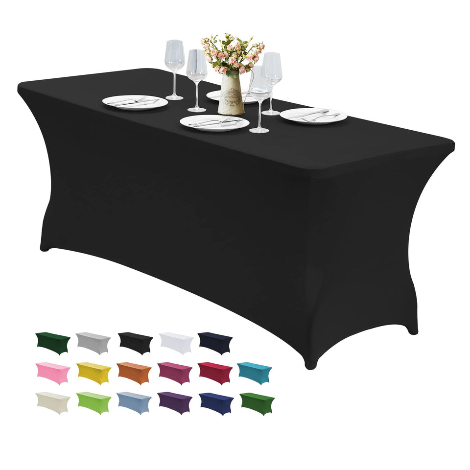 CWK 6ft table cover with snug stretch fit for a clean, taut surface.