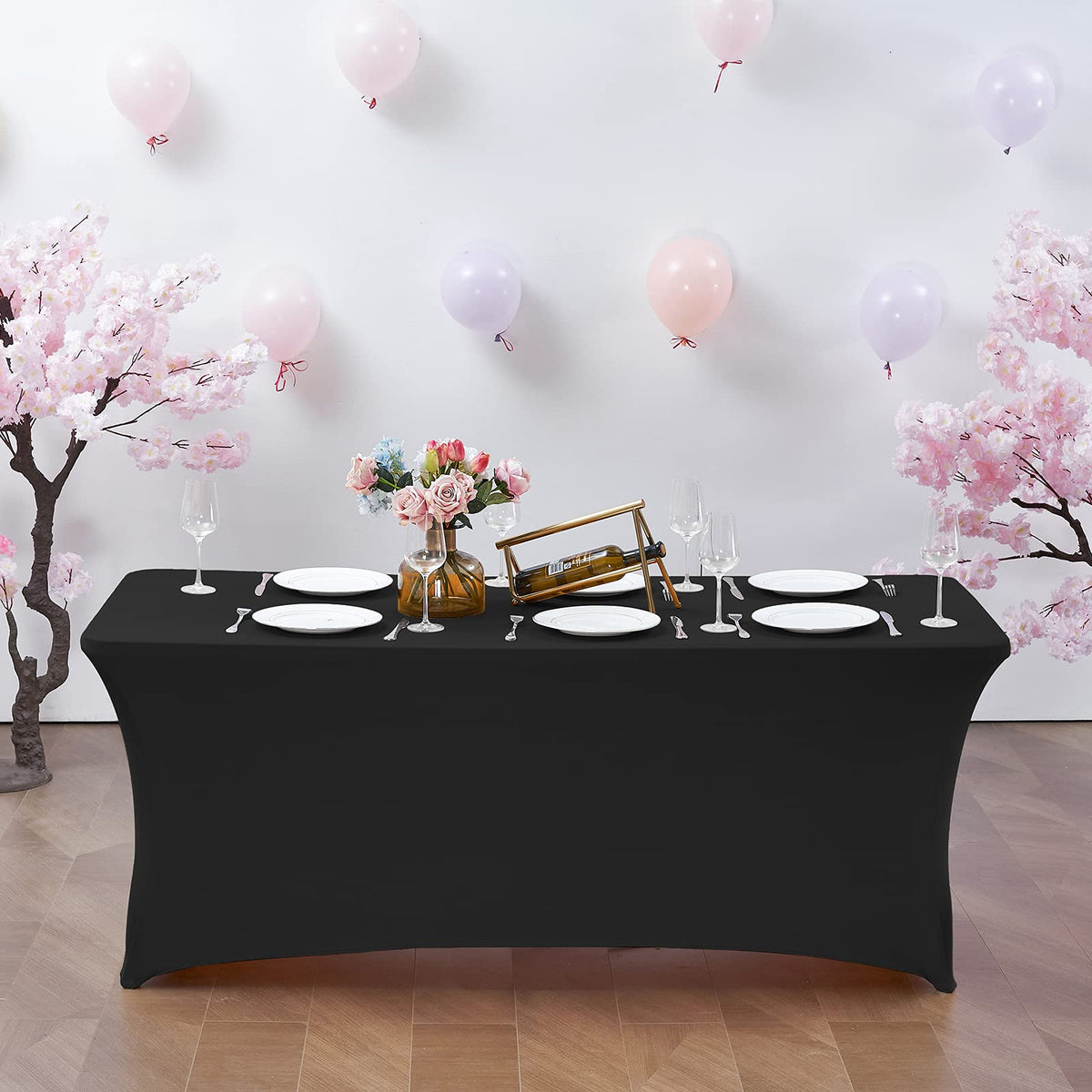 CWK wedding banquet table cover providing a professional base for formal occasions.