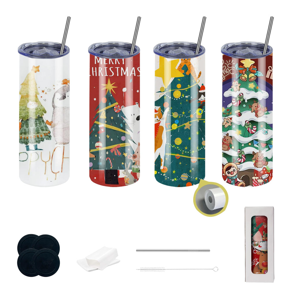CWRIEB flat-edge 20oz tumbler designed for full-wrap sublimation.