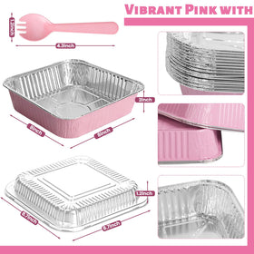 CXIIPOL pink 8x8 pan with lid top view ideal for bake-and-serve.
