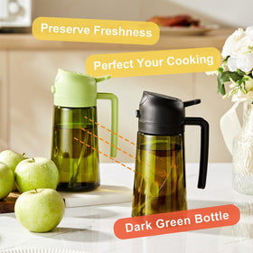 CXINYI deep-green glass oil bottle protects freshness from light exposure.
