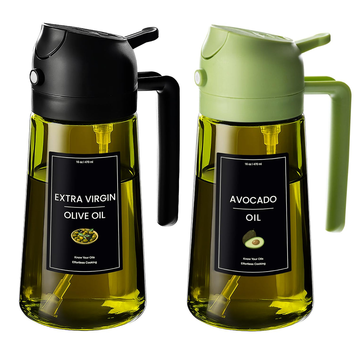 CXINYI olive oil dispenser sprayer delivers a fine mist for cooking.