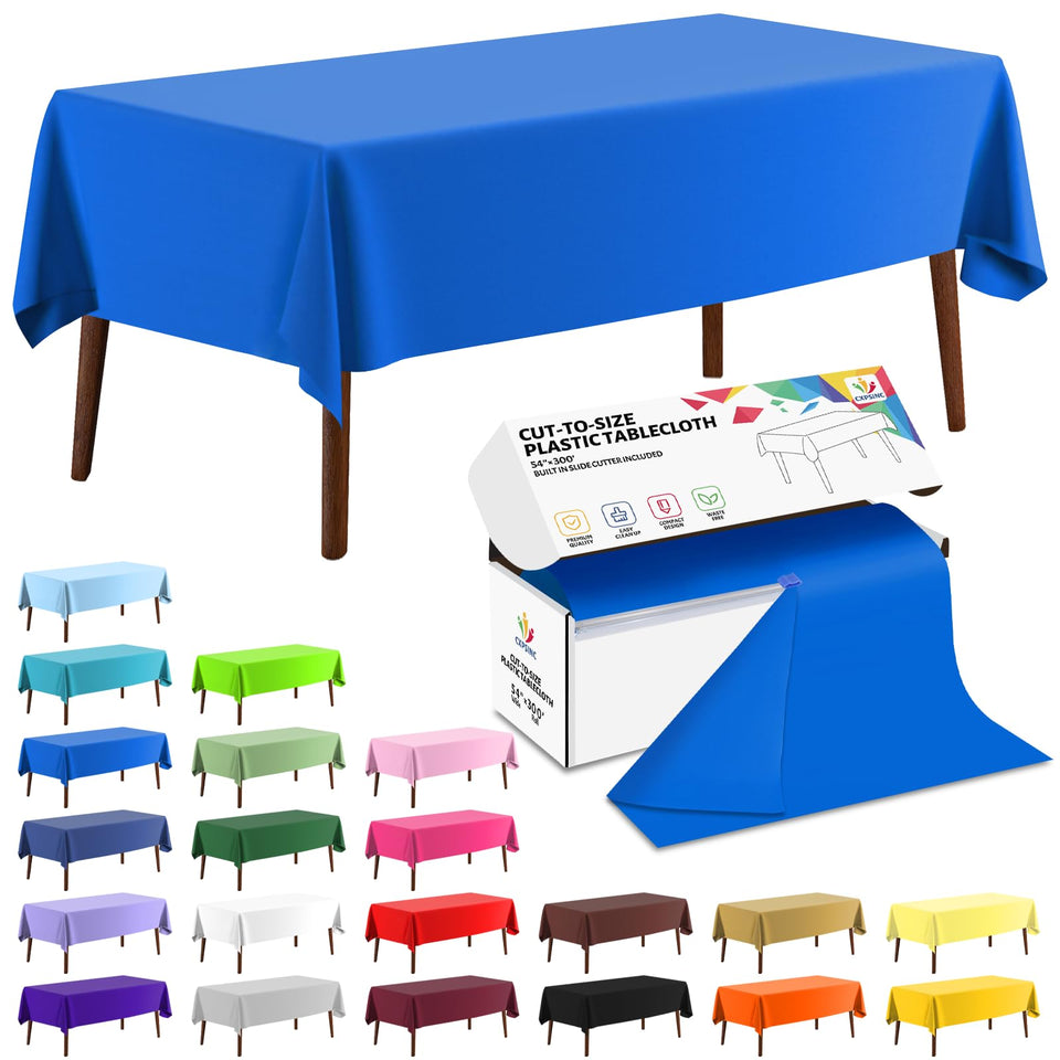 CXPSINC blue 54in table cover roll protects and decorates your table