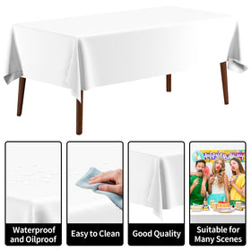 CXPSINC disposable tablecloth wrinkle-resistant for easy cleanup