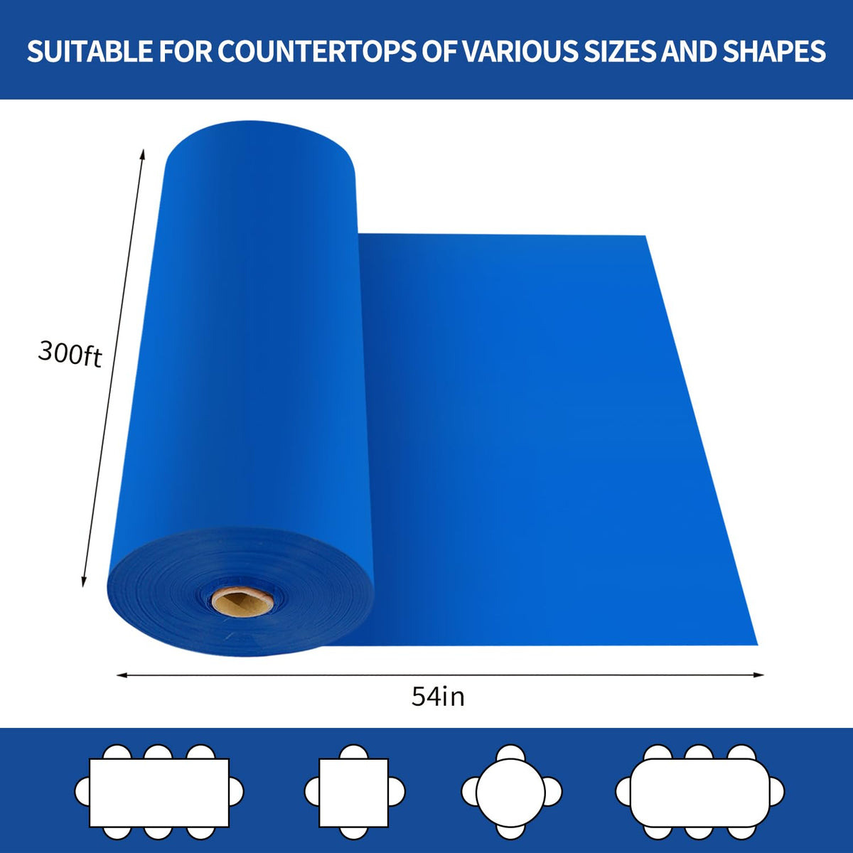 CXPSINC self-cut box-tablecloth for easy sizing on any table shape