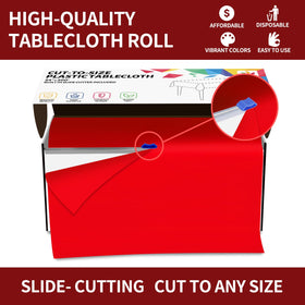 CXPSINC table cover in wedding decor, rich red ambiance.