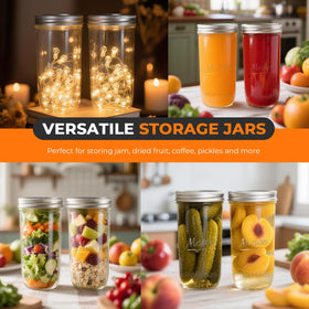 CycleMore 24oz jars neatly organized on a pantry shelf.