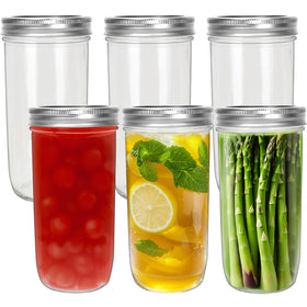 CycleMore 24oz mason jar front view with airtight lids for fresh storage.