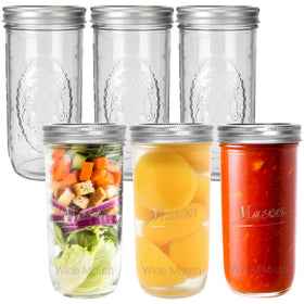 CycleMore 24oz wide-mouth jar with airtight lids preserves freshness longer.
