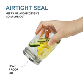 CycleMore clear glass jar ideal for visible contents and organized storage.