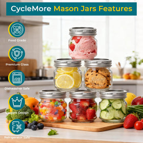 CycleMore clear glass jar showcasing contents for gifts and décor